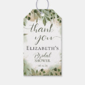 Groen goud script kalligrafie Dank je wel Cadeaulabel (Voorkant)