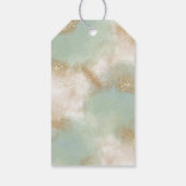 Groen goud script kalligrafie Dank je wel Cadeaulabel (Achterkant)