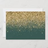 groen goud script modern elegant afstuderen  kaart (Achterkant)