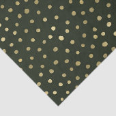 Groen & Goud Sneeuw Kerstfeest Feestelijk Tissuepapier (Detail)