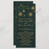 groen goud Snowflakes trouwprogramma's theelengte Programma (Voorkant / Achterkant)