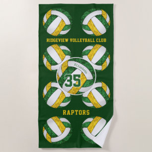Groen Goud Team Kleuren Geschenken Girly Volleybal Strandlaken