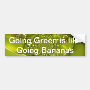 Groen Goud: Tropische Twist banaan Kaleidoscoop Bumpersticker