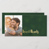 Groen Goud Trouwfoto Liefde & Bedankt Bedankt (Voorkant / Achterkant)