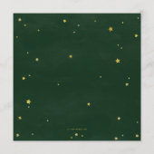 Groen/Goud Verspreide Sterren Vierkant/Ronde Hallo Menu (Achterkant)