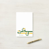 Groen Goud Volleyballen Strepen Speler Naam Post-it® Notes (Op bureau)