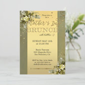 Groen Goud Waterverf Moederdag Brunch Kaart (Staand voorkant)