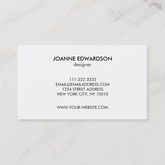 Groen goud waterverf spatten professionele spetter visitekaartje (Achterkant)