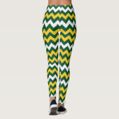 Groen, goud Wisconsin Football Colors Cheesehead Leggings (Achterkant)
