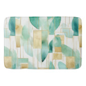 Groen Goud Wit Abstract Badmat (Voorkant)
