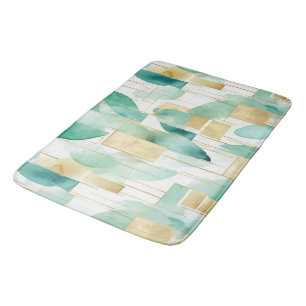 Groen Goud Wit Abstract Badmat