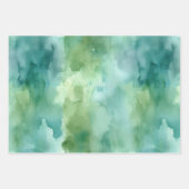 Groen Goud Wit Abstract Inpakpapier Vel (Voorkant 3)