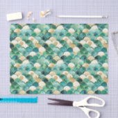 Groen Goud Wit Abstract Tissuepapier (Craft)
