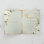 Groen Goud Wit Bloemen Elegant Bruiloft (Binnen)