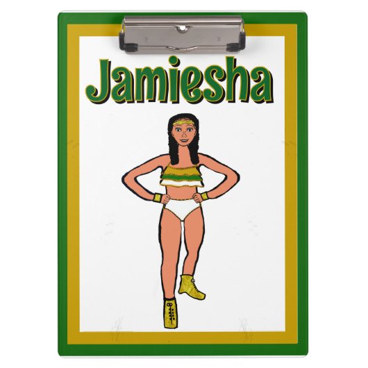 Groen Goud Witte Danser #2 Klembord (Voorkant)