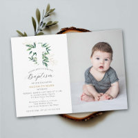 groen gouden bladeren Baby peuter foto doop