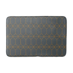 Groen, gouden, eenvoudig, retro, elegante illustra badmat