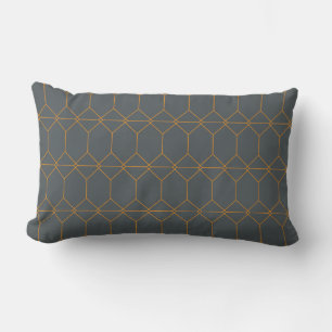 Groen, gouden, eenvoudig, retro, elegante illustra kussen