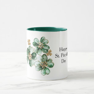 Groen Gouden Glitter Klaver St. Patrick's Dag Mok