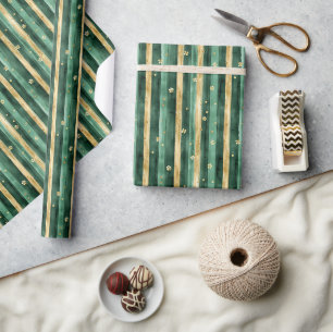 Groen Gouden Klaver St. Patrick's Day Cadeaupapier