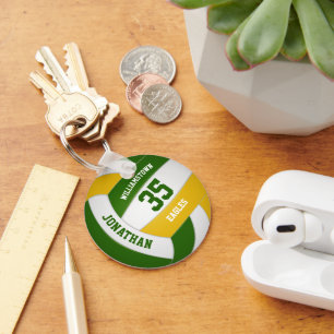 groen goudsportteam kleuren meisje volleybal sleutelhanger