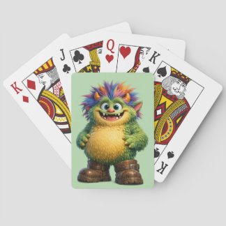 Groen Grappig Monster Pokerkaarten