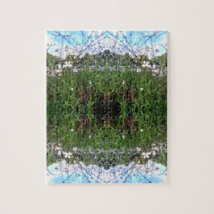 Groen Gras Blauwe Lucht Legpuzzel