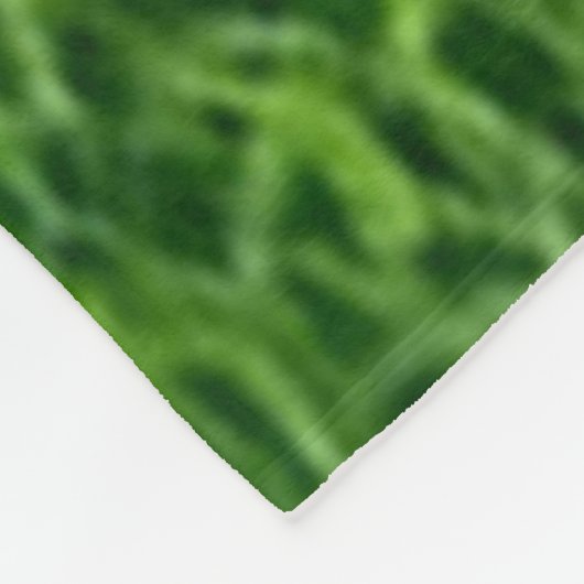 GROEN GRAS FLEECE DEKEN (Hoek)