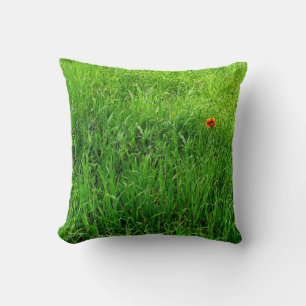 Groen Gras Foto Kussen