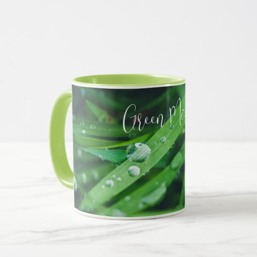 Groen gras mok (Voorkant links)