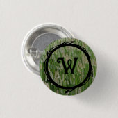 Groen gras zaden ronde button 3,2 cm (Voorkant /achterkant)