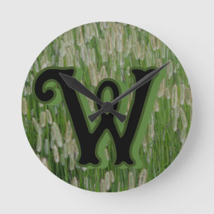 Groen gras zaden ronde klok