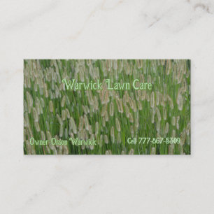 Groen gras zaden visitekaartje