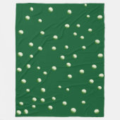 Groen grasfleece deken vol golfballen (Voorkant)