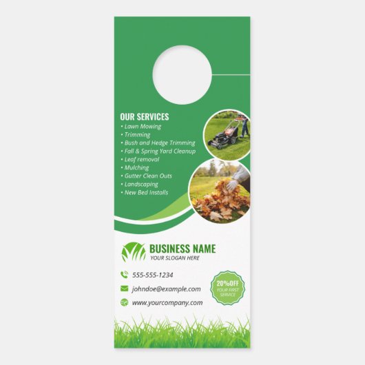 Groen grasonderhoud Service Landscaping Mow (Achterkant)