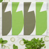 Groen Grijs Abstract Modern Patroon Theedoek (Gevouwen)