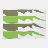 Groen Grijs Abstract Modern Patroon Theedoek (Horizontaal)