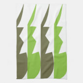 Groen Grijs Abstract Modern Patroon Theedoek (Verticaal)