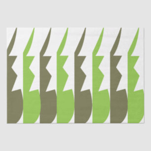 Groen Grijs Abstract Modern Patroon Tissuepapier