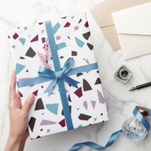 Groen grijs Abstract Terrazzo mosaic Stone Pattern Cadeaupapier