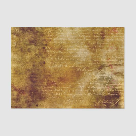 Groen grijs bruin textuur met  script tissuepapier (Voorkant)