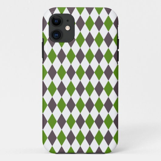 Groen grijs diamantmozaïekpatroon Case-Mate iPhone case (Achterkant)