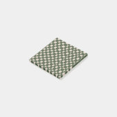 Groen grijs geruit dambordpatroon post-it® notes (Schuin)