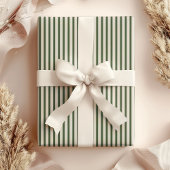 Groen/Grijs Gestrept Elegant Inpakpapier