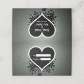 Groen grijs glitter en hart (Buitenkant ongevouwen)