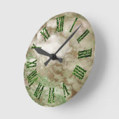 Groen grijs goudkleurig zwart-wit - Minimale zwart Ronde Klok (Hoek)