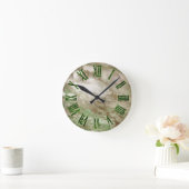 Groen grijs goudkleurig zwart-wit - Minimale zwart Ronde Klok (Huis)