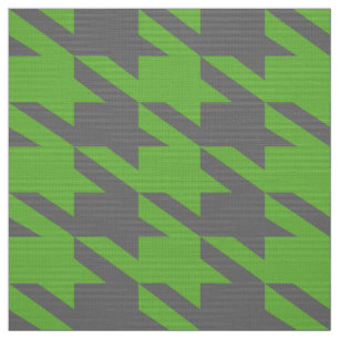 Groen & Grijs Houndstooth Naadloos Patroon Stof