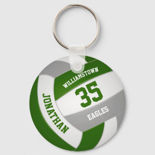 groen grijs sportteam kleuren volleyball sleutelhanger