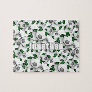 groen grijs team kleuren jongens voetbal legpuzzel